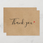 Kraft素朴シンプルスクリプトビジネス ポストカード (正面/裏面)