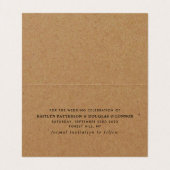 Kraft素朴シンプルスクリプト日付カードの変更 名刺 (内部フラット)