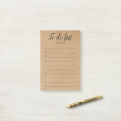 Kraft素朴チェックボックスTo-Doリスト ポストイット (デスク上)