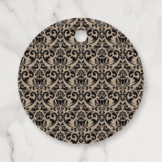 Kraft素朴ヴィンテージフレームブライダルシャワーありがとう フェイバータグ (裏面)