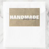 Kraft素朴手作りあなたのためのビジネス/ギフト 長方形シール (バッグ)