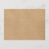 Kraft素朴署名スクリプ結婚ト インビテーションポストカード (裏面)