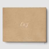 Kraft素朴署名スクリプ結婚ト ゲストブック (裏面)