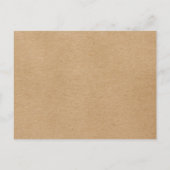 Kraft素朴署名結婚式の日付カードを保存 ポストカード (裏面)