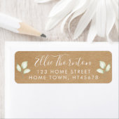 Kraft素朴 Greeneryスクリプト名差出人住所 ラベル (インサイチュ)