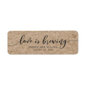 Kraft素朴 Script Love is Brewing 結婚's ラベル (正面)