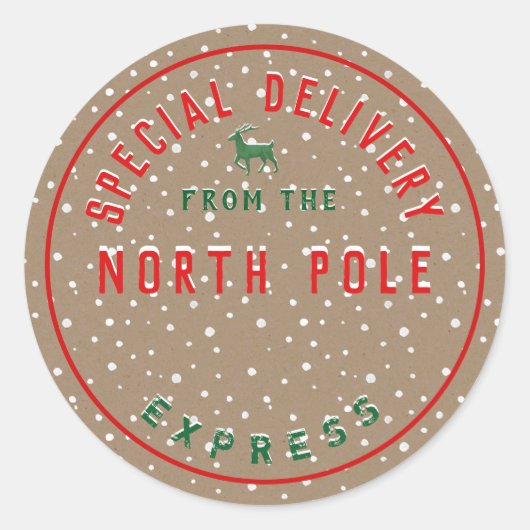 Kraft素朴 Special Delivery Official North Pole ラウンドシール (正面)