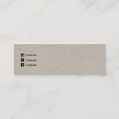 Kraft署名スクリプトスタッドイヤリングディスプレイミニ スキニー名刺 (裏面)