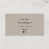 Kraft署名スクリプトタイポグラフィ名刺 名刺 (裏面)