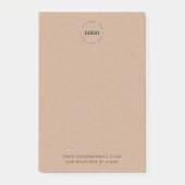 Kraft自然あなたのカスタムビジネスのロゴと文字はこちら ポストイット (正面)