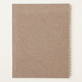 Kraft自然スタイル名年のビジネスカスタムロゴ プランナー手帳 (裏面)