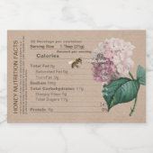 KRAFT蜂蜜の栄養ファクトあじさい花ミツバチ フードラベル (シングルラベル)