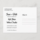 Kraft金ゴールド素朴ハートカレンダー日付の保存 案内ポストカード (裏面)