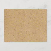 Kraft金ゴールド素朴ハートカレンダー日付の保存 案内ポストカード (裏面)