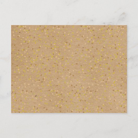 Kraft金ゴールド素朴ハートカレンダー日付の保存 案内ポストカード (裏面)