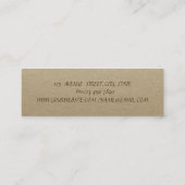 Kraft、素朴金ゴールド紙吹雪、フレーム スキニー名刺 (裏面)