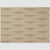 Kraft 素朴 Brown署名スクリプト 薄葉紙 (正面)