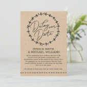 Kraft 素朴 Corona Virusフェイクが日付カードを遅延 招待状 (スタンド正面)