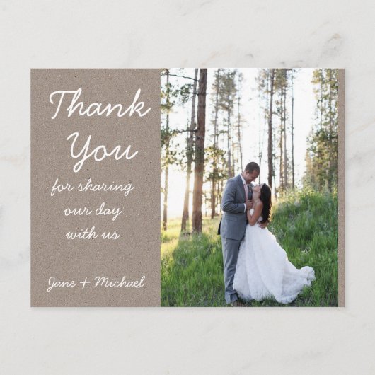 Kraft 結婚's Thank You Post Card ポストカード (正面)