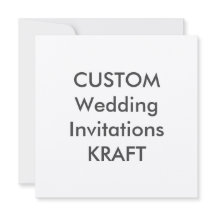 KRAFT 100lb 5.25インチ正方結婚式招待状
