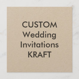 KRAFT 100lb 5.25インチ正方結婚式招待状 招待状