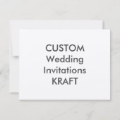 KRAFT 100lb 5.5インチx 4.25インチ結婚式招待状 招待状 (正面)