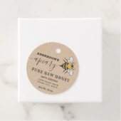 Kraft Beeロゴスクリプトapiary honey jarラベル フェイバータグ (インサイチュ)