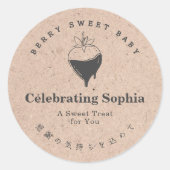 Kraft Berry Sweet Baby Strawberry Chocolate ラウンドシール (正面)