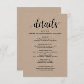 Kraft Blackの素朴詳細エンクロージャカード エンクロージャーカード (正面/裏面)