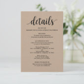 Kraft Blackの素朴詳細エンクロージャカード エンクロージャーカード (スタンド正面)