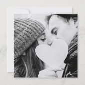 Kraft Black素朴 Scriptの結婚写真 招待状 (裏面)