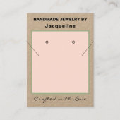 Kraft Blush Necklace Earrings Logo Website QR Code 名刺 (正面)