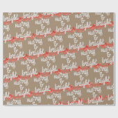 Kraft & Bright素朴あいさつメリーを追加 ラッピングペーパー (フラット)