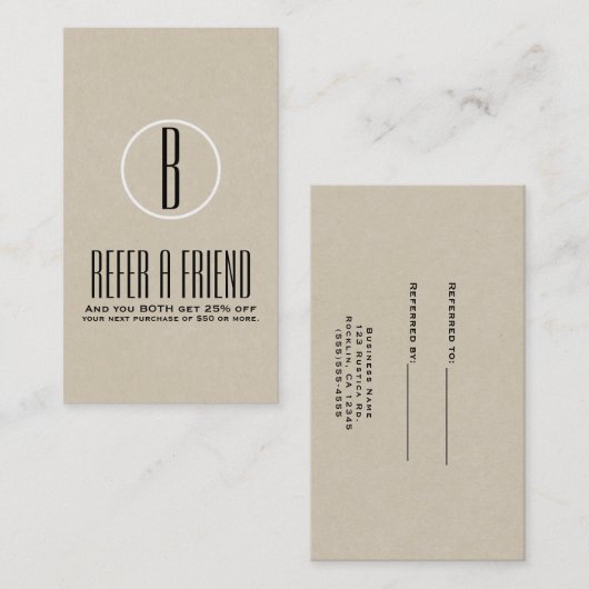 Kraft Brown素朴が友ミニマル人紹介を参照 紹介カード (正面/裏面)