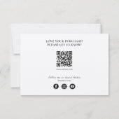 Kraft Business Thank You Logo素朴 Social Media サンキューカード (裏面)