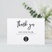 Kraft Business Thank You Logo素朴 Social Media サンキューカード (スタンド正面)