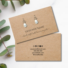 Kraft Classic and Chic Jewelry Display Card 名刺