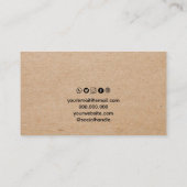 Kraft Classic and Chic Jewelry Display Card 名刺 (裏面)