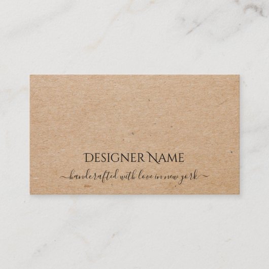 Kraft Classic and Chic Jewelry Display Card 名刺 (正面)