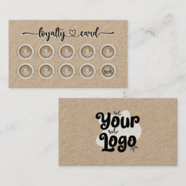 Kraft Coffee Cup Customize Text Business Cafe Shop ロイヤリティカード