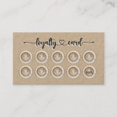 Kraft Coffee Cup Customize Text Business Cafe Shop ロイヤリティカード (正面)