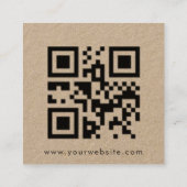 Kraft Connect with Usハート2ソーシャルメディアQRコード スクエア名刺 (裏面)