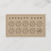 Kraft Cookies Bakery Coffee Shop Homemade Business ロイヤリティカード (正面)