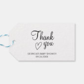 Kraft Desigとの手書き感謝素朴ラベル ギフトタグ (裏面横)