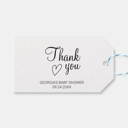 Kraft Desigとの手書き感謝素朴ラベル ギフトタグ (正面(横))