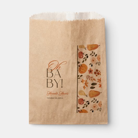 Kraft Fall Theme Baby Shower  フェイバーバッグ (正面)
