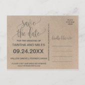 Kraft Folids日付を保存 案内ポストカード (裏面)