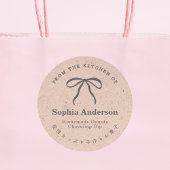 Kraft From the Kitchen of Coquette Bow Ribbon ラウンドシール