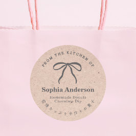 Kraft From the Kitchen of Coquette Bow Ribbon ラウンドシール