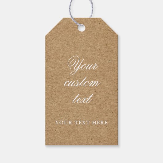 Kraft Gift Tag - Custom text ギフトタグ (正面)